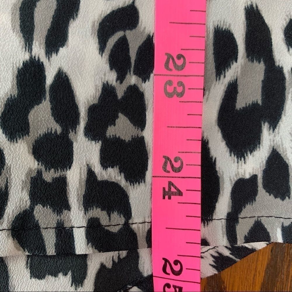 Violet & Claire Leopard Tank with Faux Leather Trim, Size S - Picture 9 of 13
